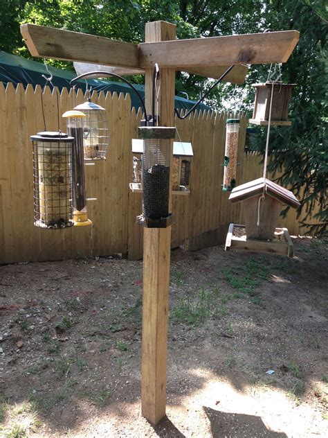 Drill holes into the PVC pipe so you can attach the bird feeder. . Diy bird feeder pole